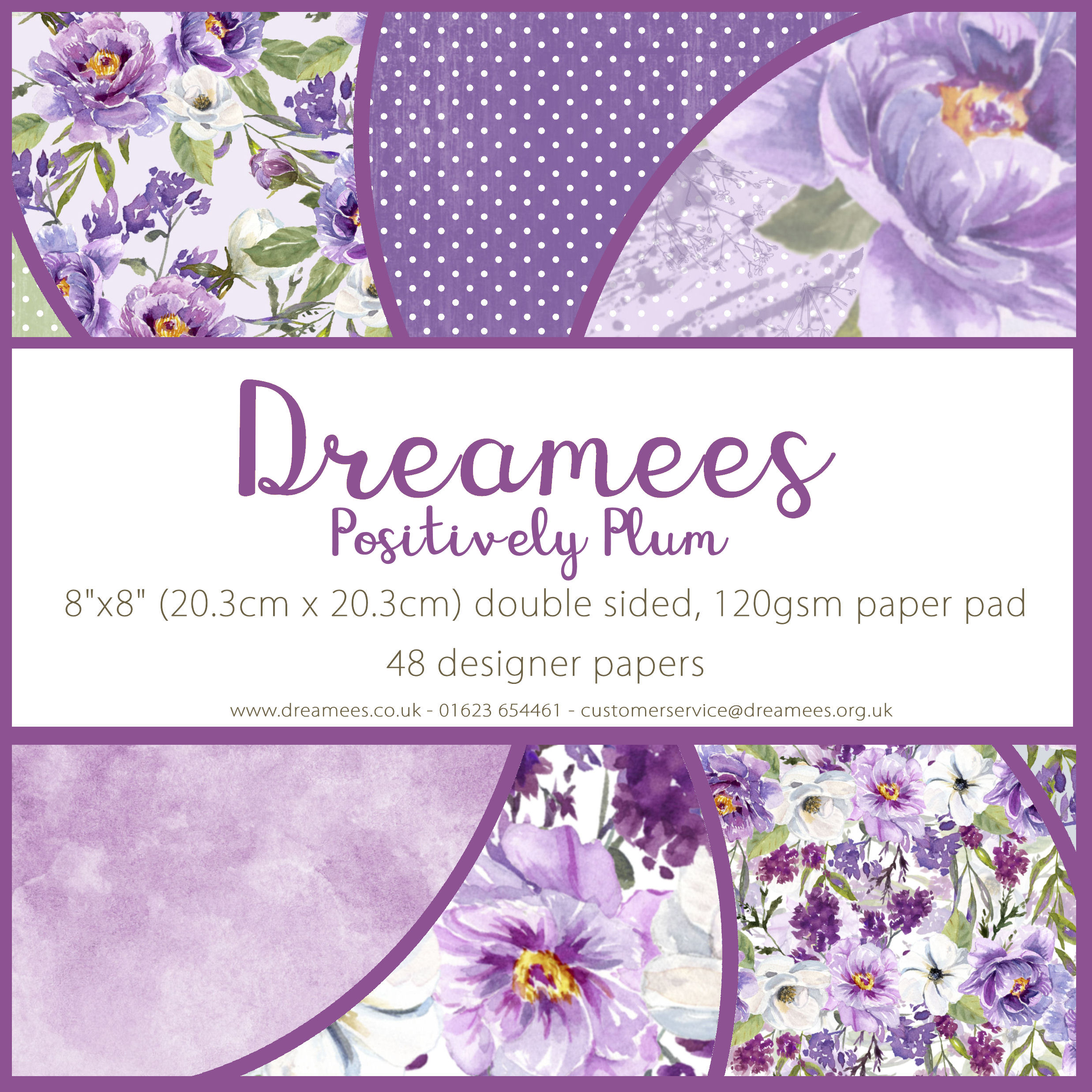 Dreamees Positively Plum 8x8 Paper Pad